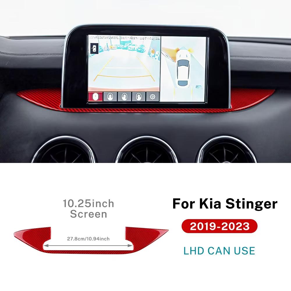 Carbon Fiber Style Interior Sticker for Kia Stinger 2019 2020 2021 2022 2023 LHD RHD Interior Panel