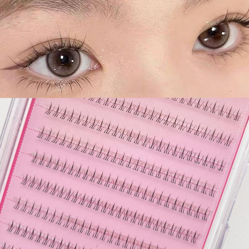 Natural Looking Ultra Soft Split Segments Glue Free Small 240 Clusters Lower Eyelash False Eyelashes Transparent For Be