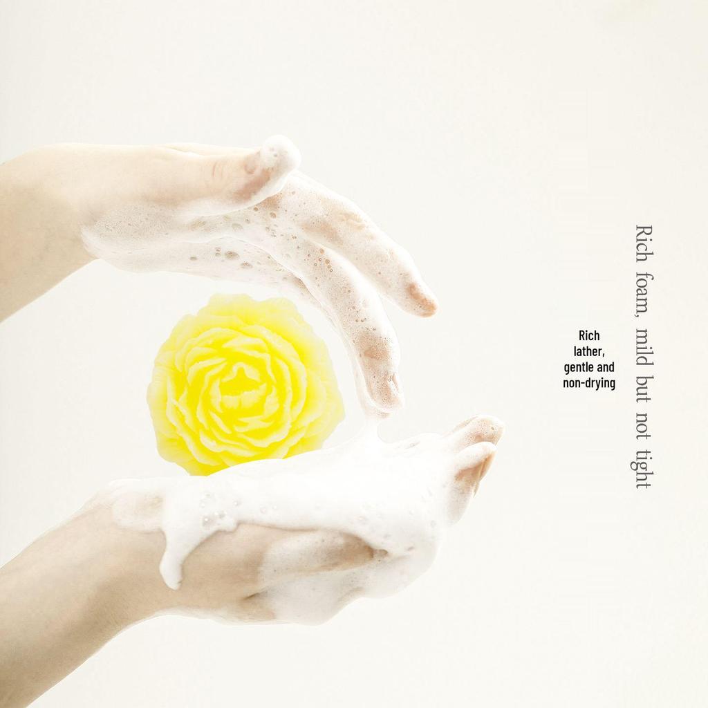 Mugwort Aromatic Essential Oil Handmade Soap - Long-Lasting Rose Scent for Bath and Facial Cleansing