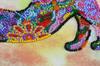 Midi Set for Embroidery with Beads On Natural Artistic Canvas Abris Art Cat Family