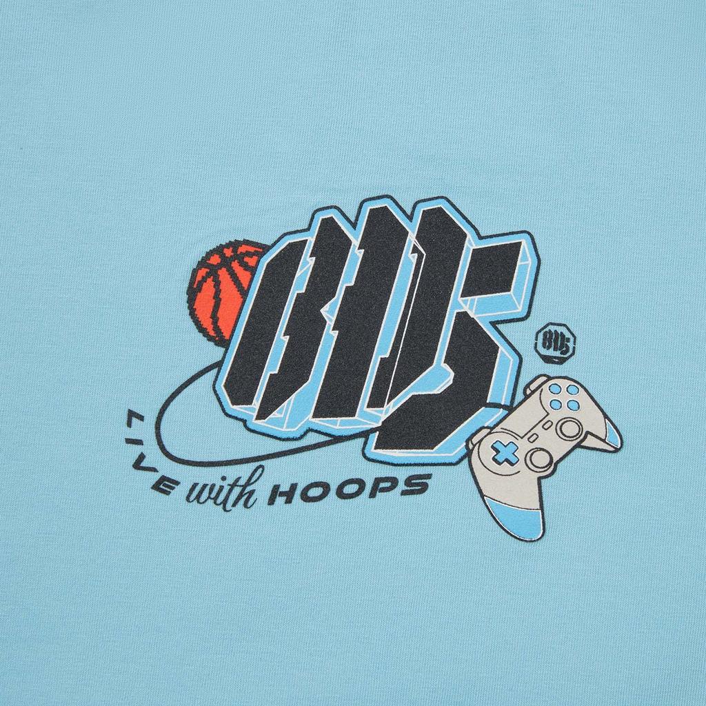 Li Ning Bad5 Ice Feel Rundhals Muster Buchstabendruck T-Shirt Herren Oberteile AHSW357-4