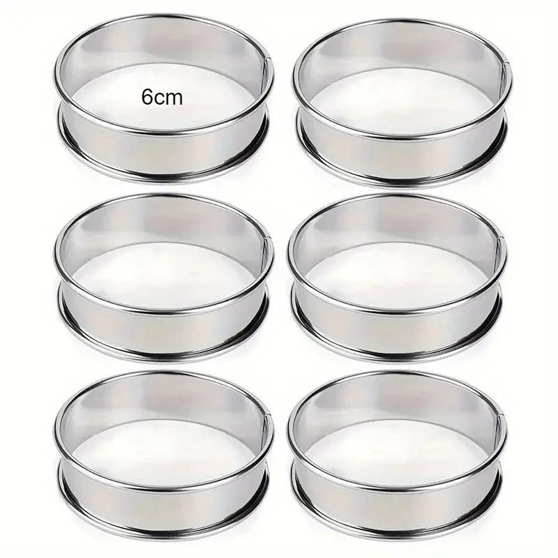 

SE2687 Round Stainless Steel DIY Biscuit Pastry Cake Baking Tools Biscuit Mold Dumpling Skin Cutting Mold Kitchen Baking Gadget
