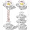 Konischer Glas-Kerzenhalter für Stabkerzen und Teelichter, Kerzenständer-Set für Hochzeiten, Partys, Feiertagsdekoration