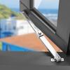 Window Wind Brace Stay 17-Position Lock Adjustable Casement Limiter 182-291mm Stainless Steel Aluminum Alloy for Casement Window