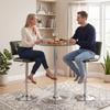 Bar Stools Modern PU Leather Adjustable Breakfast Bar Stools Backrest Set of 2 Green