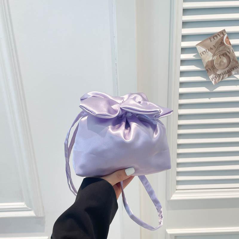 Simple and beautiful casual shoulder bag texture bucket large-capacity bag women s 2025 new class tote bag фиолетовый 1699₽