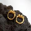 Punk Rock Metal Twisted Spiral Mini Hoop Earrings Stainless Steel Small Circle Round Huggie Ear Buckle Fashion 2026 New Jewelry