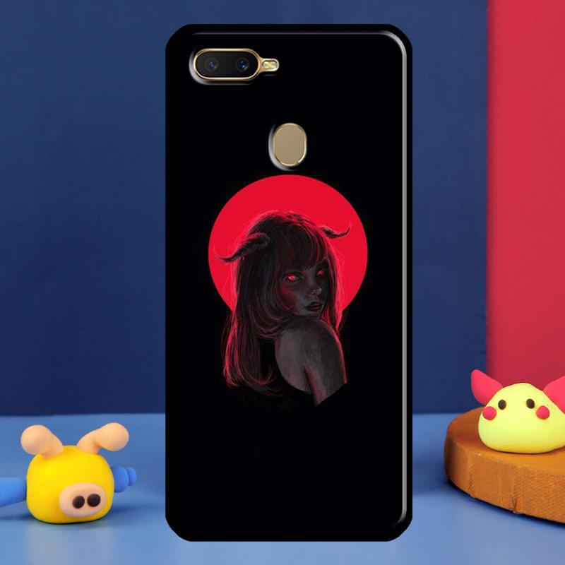 Custodia Devil Girl Donna Per Oppo A16 A76 A96 A58 A78 A98 A5 A9 A91 A15 A17 A77 A52 A72 A74 A94 A54S A57S Cover