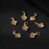 Sand Gold Butterfly Enamel Pendant with Strong Color Retention - DIY Jewelry Accessory