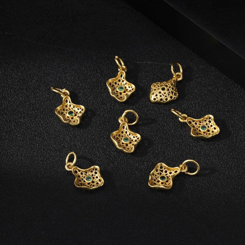 Sand Gold Butterfly Enamel Pendant with Strong Color Retention - DIY Jewelry Accessory