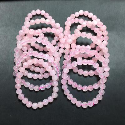 Bracciale in Cristallo di Quarzo Rosa Naturale per Donna: Sollievo dallo Stress e Design Unico - Regalo Perfetto per la Guida nel Traffico e le Promozioni in Diretta