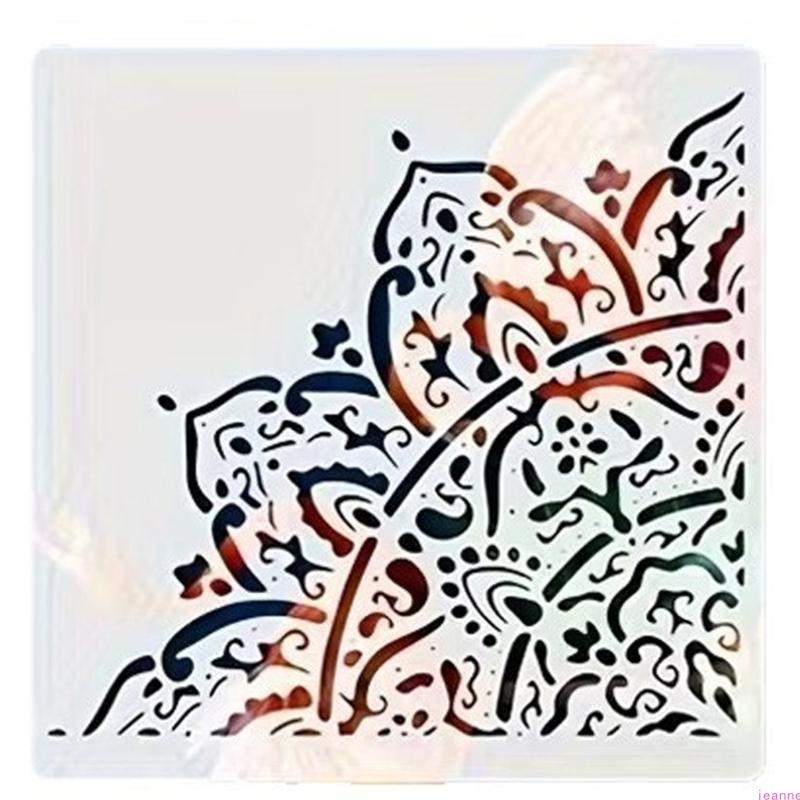Reusable Corner Stencil for Painting on Canvas Paper Fabric Floor Wall and Tile DIY Art Craft Border Template