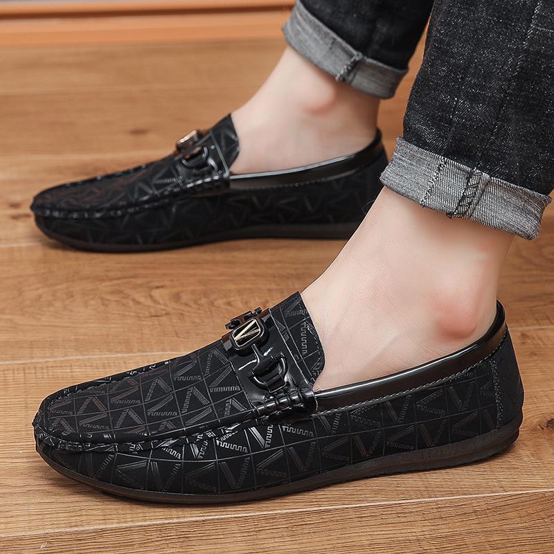 Fashion leather Men casual shoes Comfortable mens Loafers Formal Man Business Shoes Lightweight Driving Shoes Slip-on Lazy Shoes
