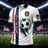 Men's Casual Short Sleeve Soccer Print T-Shirt for Sports, Training, and Daily Wear