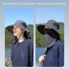 1-10PCS Sun Protection Hat with Face Veil Neck Flap Mosquito Proof Fishing Cap Outdoor UV Wide Brim Fisherman
