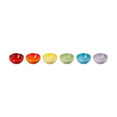 Le Creuset Mini miska 7 cm Rainbow Žáruvzdorná Odolná vůči chladu Vhodná do mikrovlnné trouby Myčka nádobí Bezpečná Sada 6 ks