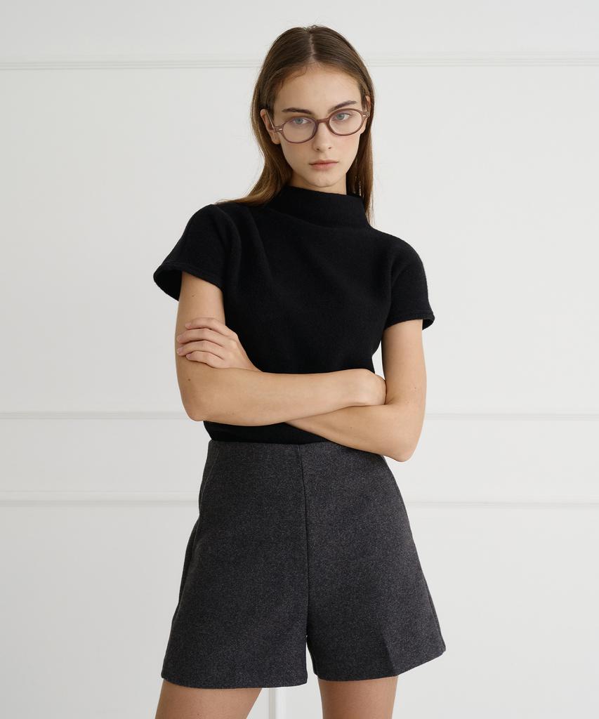 BIBYSEOB Wool Blend Shorts Charcoal [T44]