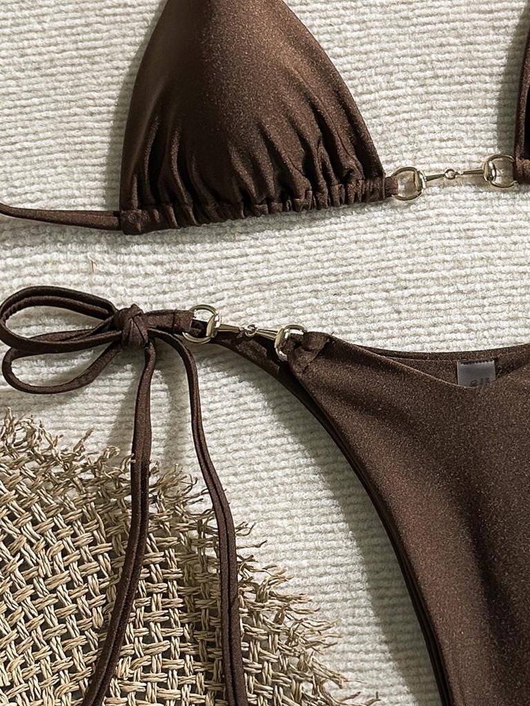 2026 European & American Women's Sexy Strappy Backless Triangle Bikini