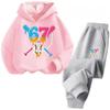 67 Printed Children's Set Breathable Sports and Leisure Clothing Cartoon Design Hot Selling Children's Comfortable Hoodie Set