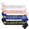European Class of 2026 Glitter Graduation Ceremony Sash