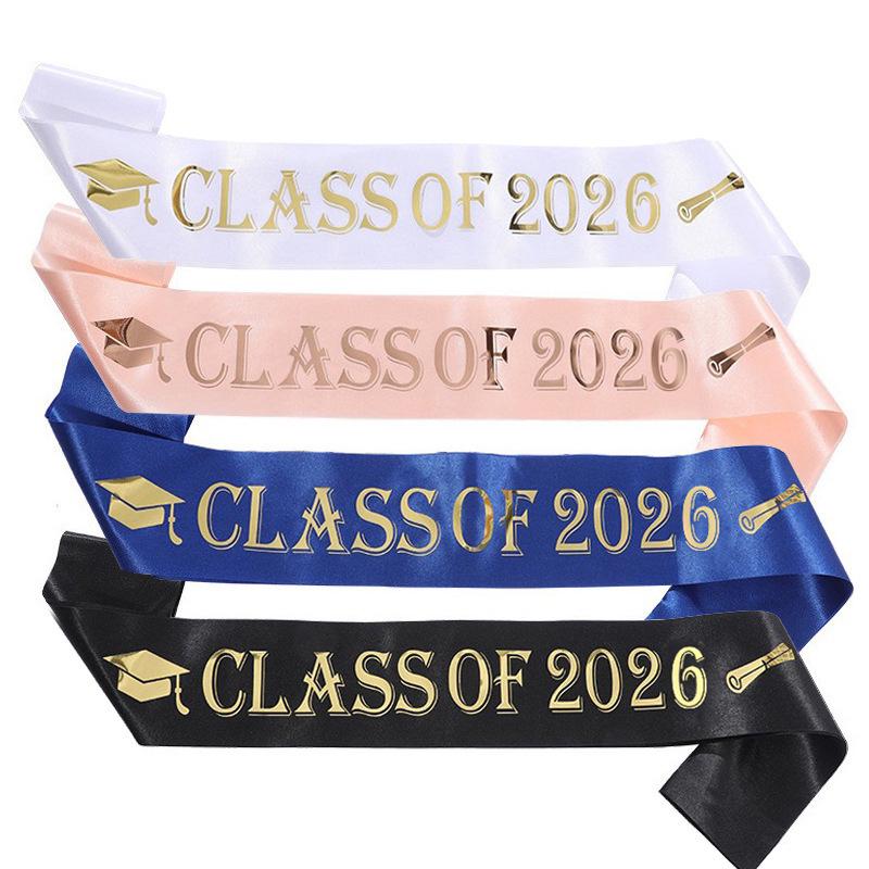 European Class of 2026 Glitter Graduation Ceremony Sash