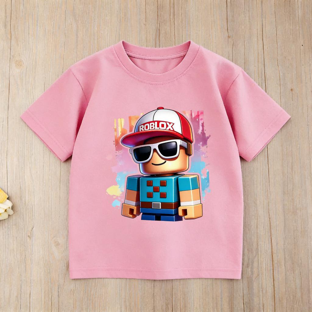 Roblox Detective Game Character Printed T Shirt for Kids Boys Girls Soft Cotton Short Sleeve Casual Tee Daily Wear Summer Tops