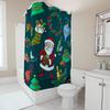Tu Christmas Shower Curtain Santa Claus Holiday Festive Bathroom Decor Waterproof Fabric Xmas Home Decor Gift Idea Festive Seaso