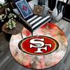San Francisco 49ers2, Rond Vloerkleed, Tapijt voor Woonkamer Slaapkamer Bank Speelkamer Decoratie, Antislip Vloermat