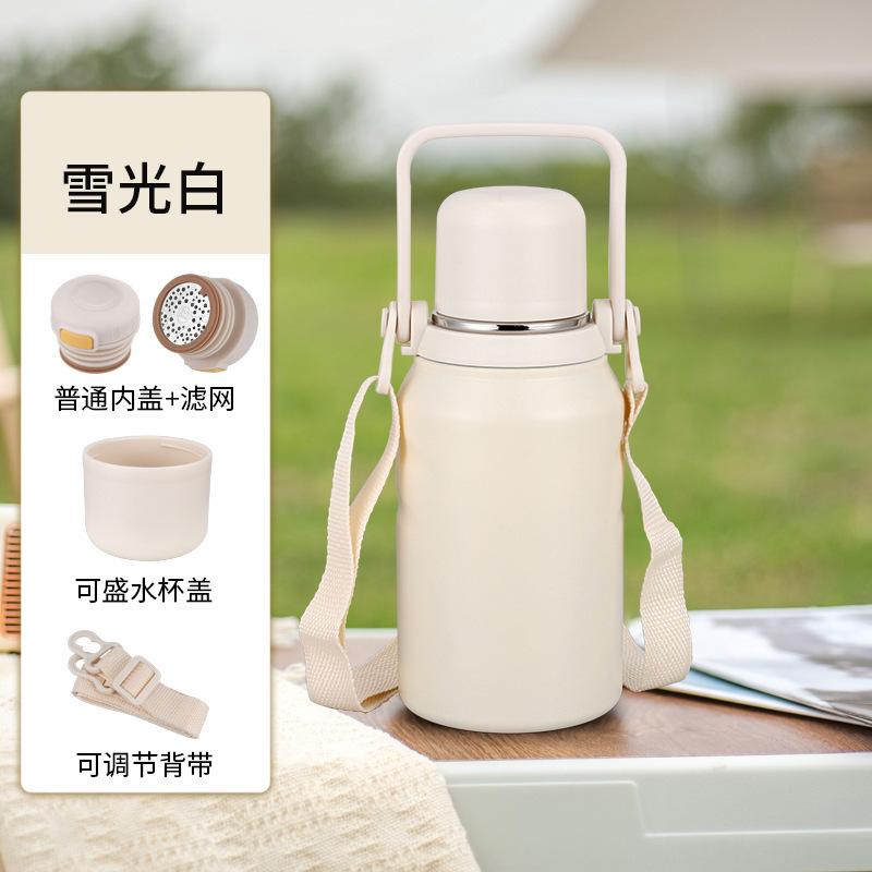 Large capacity stainless steel thermos cup high value student children portable kettle outdoor water cup