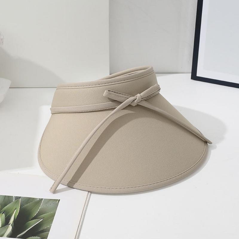 

Summer Face Covering Bow Large Brimmed Ice Silk Empty Top Sun Hat Women Anti-Uv Protection Hiking Fisherman Cap Summer Beach Hat хакі