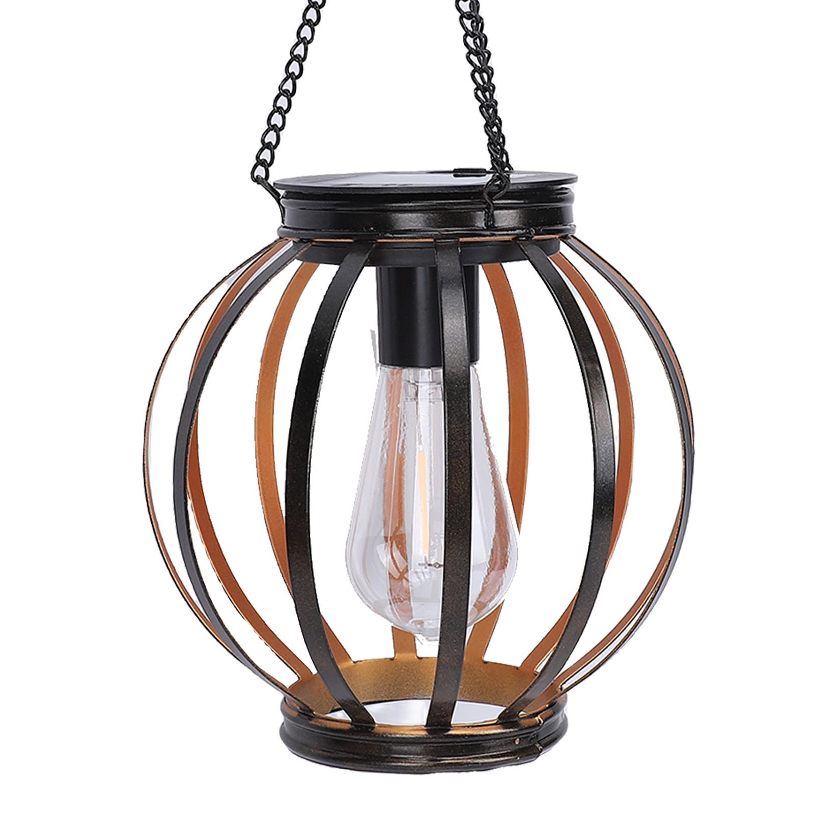 

Solar ing Lantern Outdoor Water Proof Metal Solar Powered Light with Hook for Outside Yard Garden Patio Porch Balcony