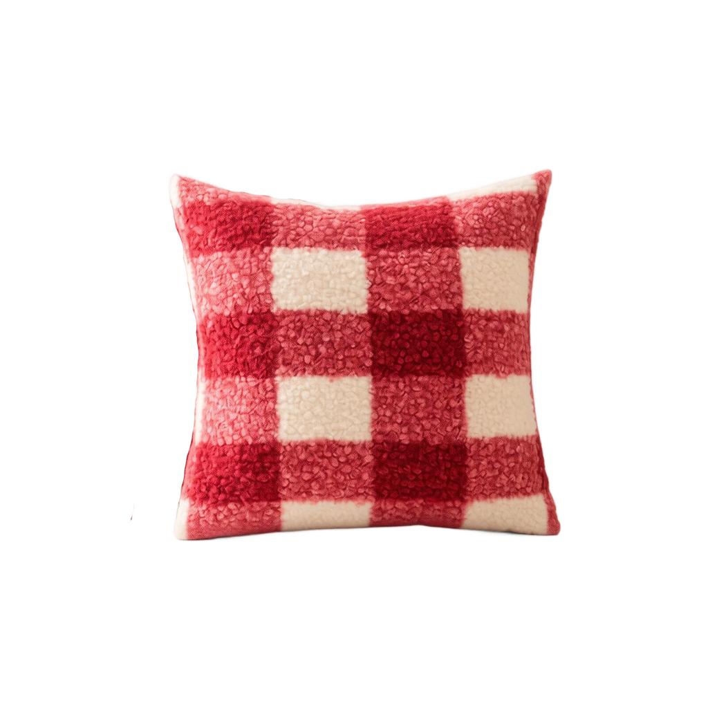 4545 Plaid Boucle Throw Cover for Couch Sofa Living Room Holiday Decor