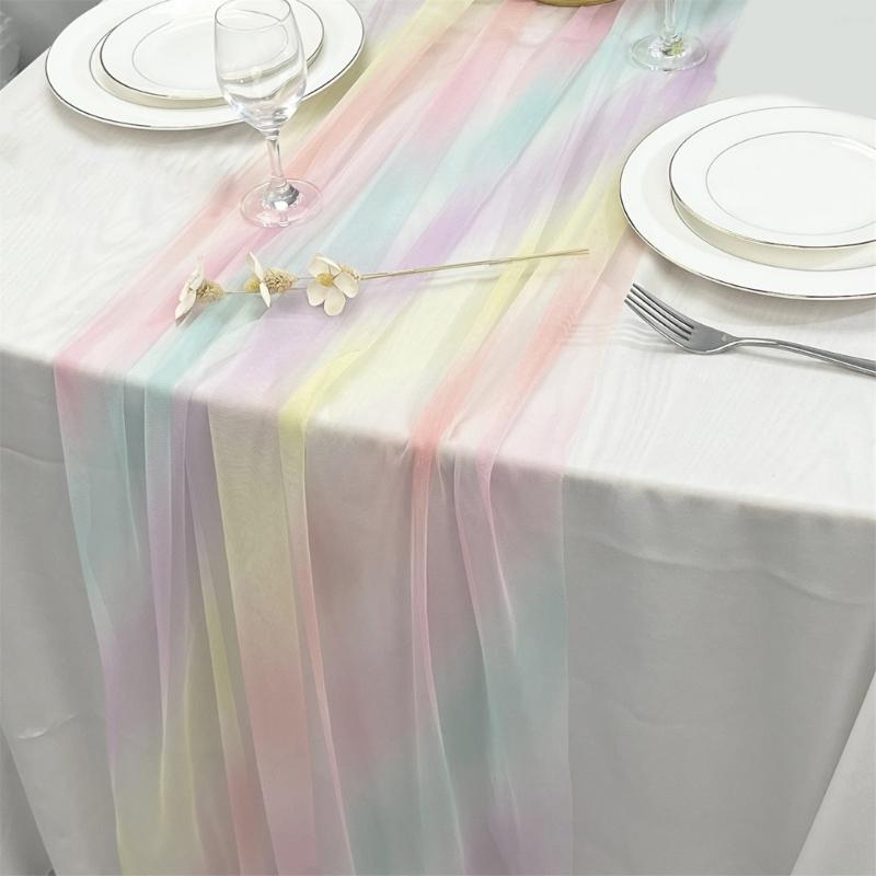 Vibranting Colorful Table Cover Sturdy Spill Proof Materials Easy Cleaning Foldable for Home Celebration