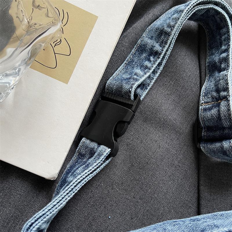 Chest Bag Women's Crossbody Bag Large Capacity Waist Bag Shoulder Bag Denim Mobile Phone Bag