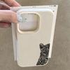 Schwarzes Leopardenmuster Lychee-Textur Handyhülle Für iPhone 17 Air 16 e 15 14 13 12 11 Pro Max Plus SE Weiche Hülle