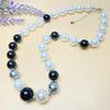 S925 Sterling Silver Black Agate & Pearl Choker Necklace for Women - Niche Luxury Design
