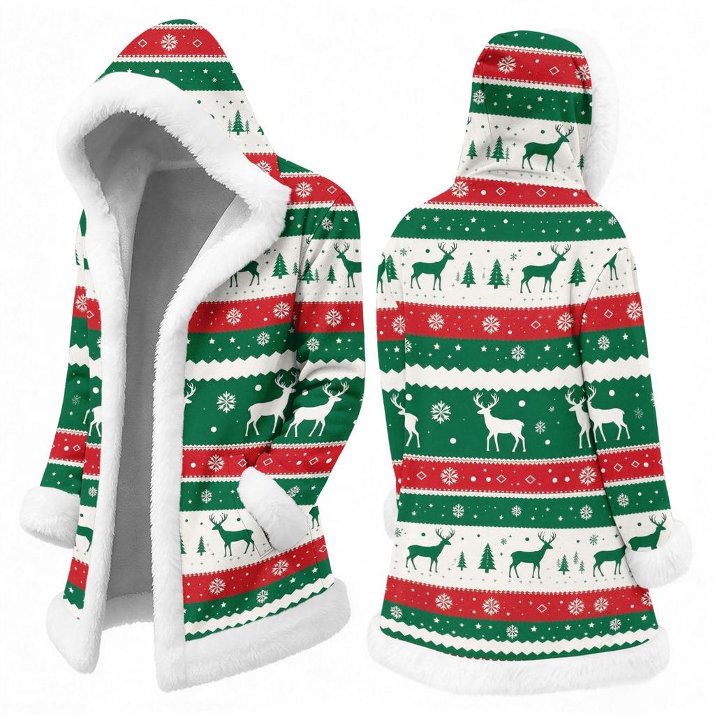 Men's Casual Christmas Print Jacket for Holiday Gatherings and Daily Wear