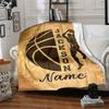 Basketballthemed Home Customize Your Name Blankets Comfortable Soft Lightweight Allseason Multipurpose Blanket For Picnics Sofas Offices Beds Living