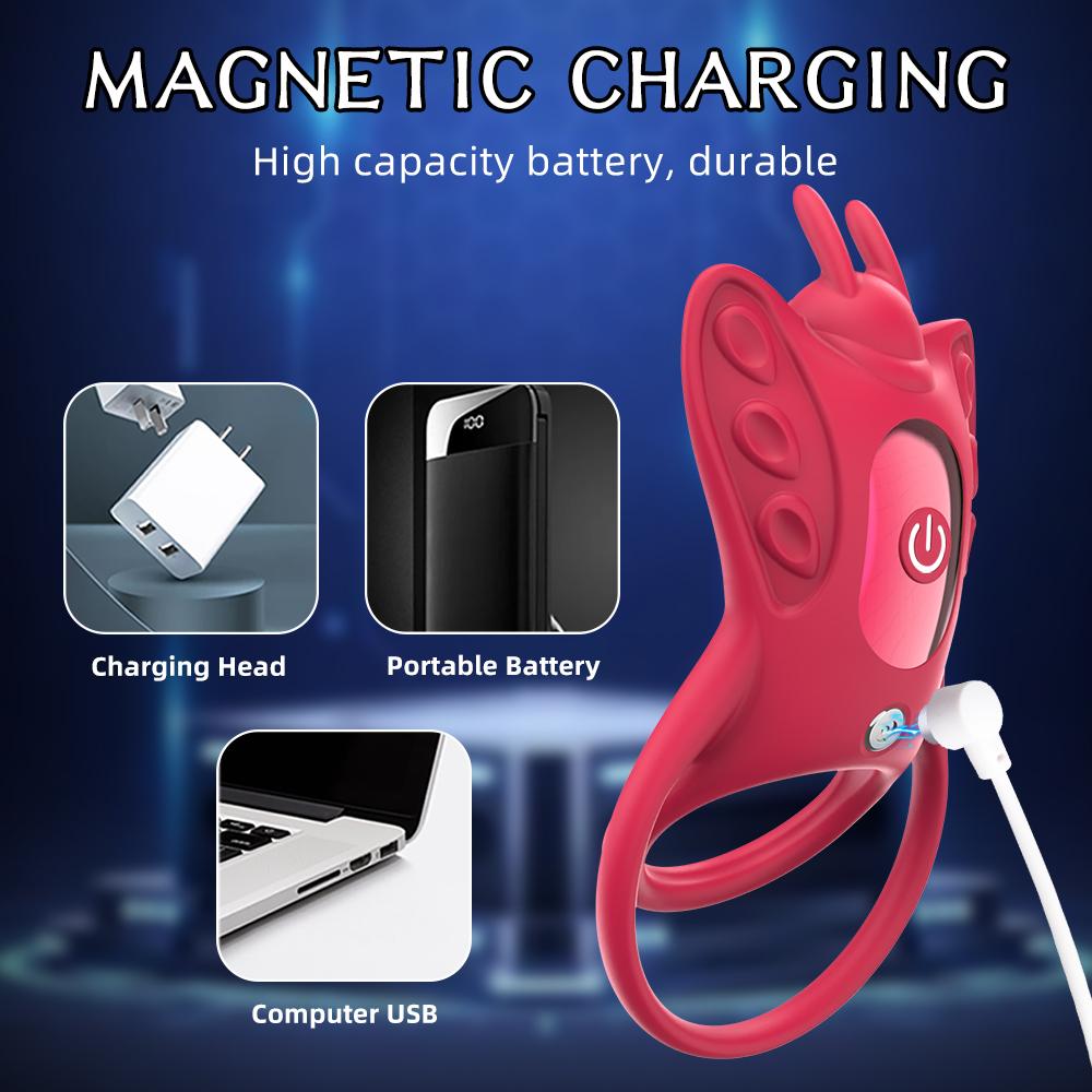 APP Wireless Remote Control Penis Ring Male Vibrator Penis Ring Penis Massage Testicles Stimulation Flirting Couple Sex Toys