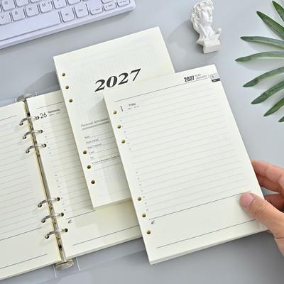 A5 Diary Planner Refill Pages Binder Notebook Refill  Monthly Weekly Daily Schedule Organizer