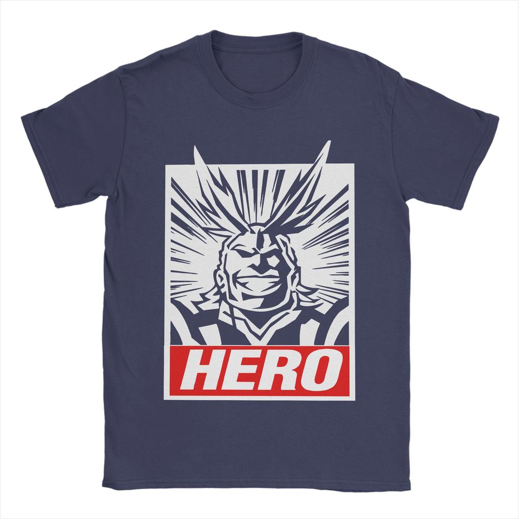 Vintage My Hero Academia Boku No Hero Academia All Might.png T-Shirt Men Round Neck Short Sleeve Clothes  Cotton Summer Tops