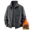 Mens Fleece-Lined Windproof Waterproof Softshell Jacket Cycling Outdoor Sports Winter