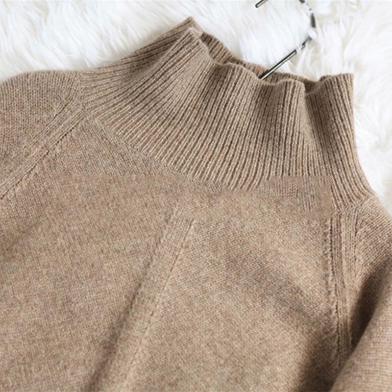 SCIONE Sweater Autumn Winter Warm Cashmere Women's High-Necked Pullover Loose Thick Sweaters Knit