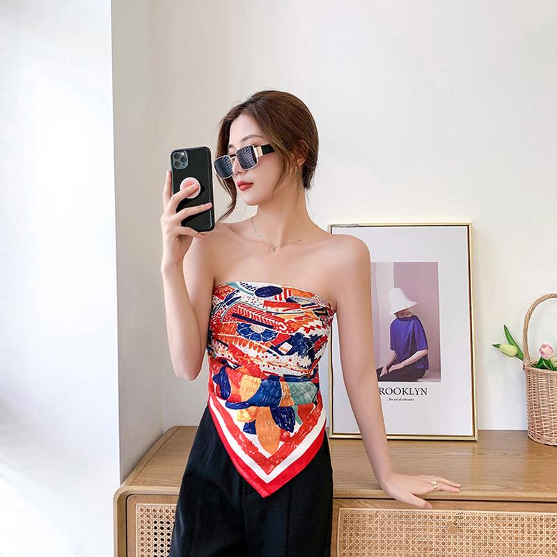 90CM Four Seasons Square Large Square Scarf Luxury Decorative Shirt Professional Headscarf Hairband Sunscreen Headscarf