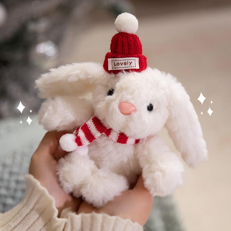 Toy Rabbit Plush Bag Pendant Cute Plush Backpack Ornament Christmas Keychain