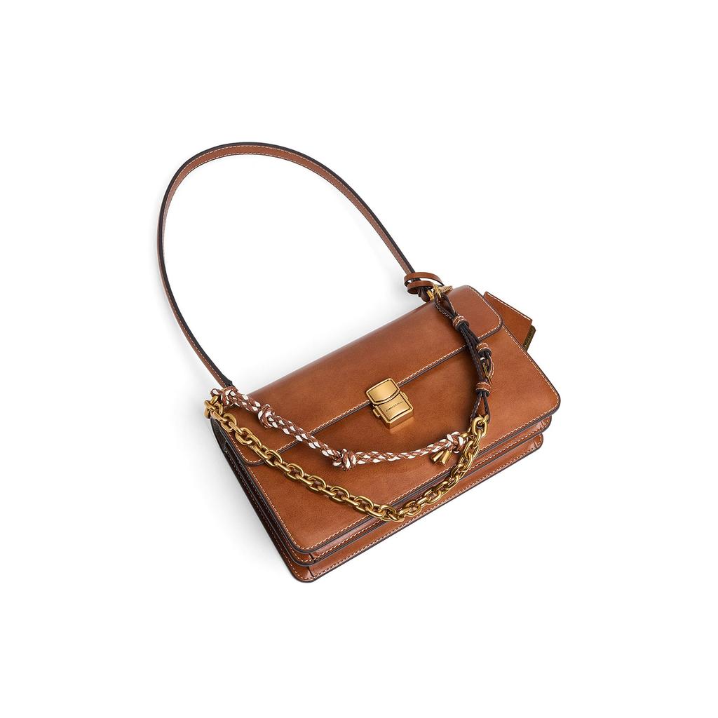 Charles & Keith Small CK 26 Spring Elegant Commuter Knot Chain PU Shoulder Bag Medium Women Bags CK2-20701632