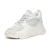 Anta Life Collection Synthetic Leather Slip Resistant Abrasion Resistant Low Top Chunky Sneakers Men's White Gray 912048821-4