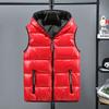 Gilet con cappuccio da uomo a tinta unita per autunno/inverno Giacca casual elegante taglia forte per giovani adulti