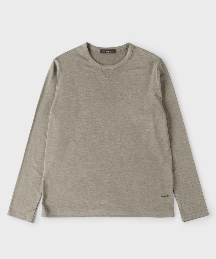 PANICALE Khaki Soft Jersey Long Sleeve T-Shirt