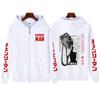 Kettensägenmann Muster Print Hoodie Comic Trend Langarm Harajuku Japanischer Pullover Sweatshirt Langarm